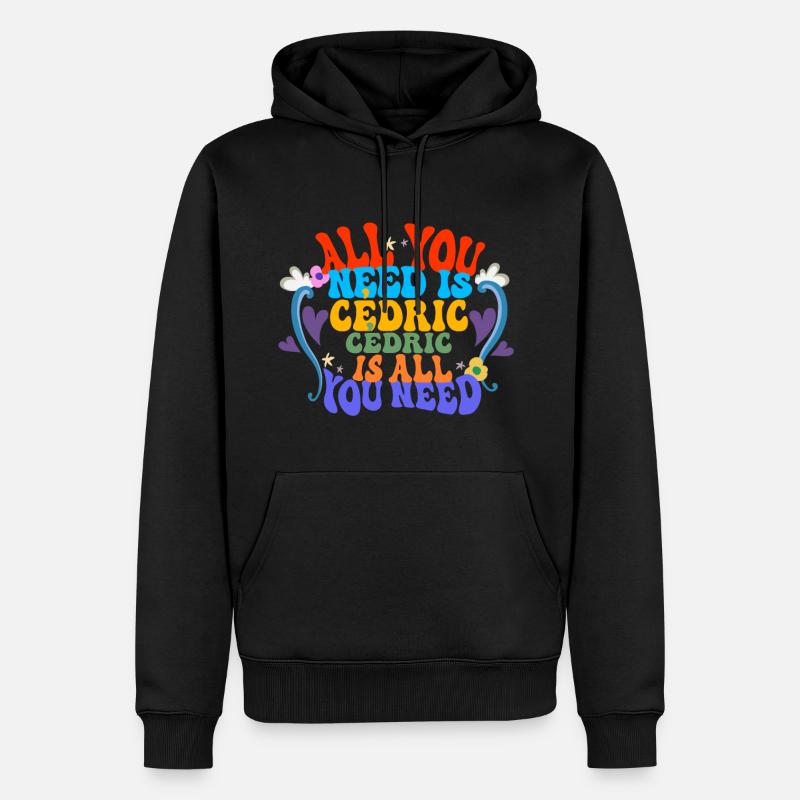 Cédric - Männer Premium Bio Hoodie - Schwarz