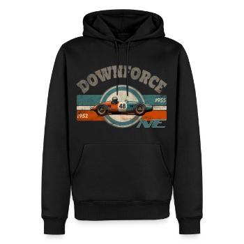 Downforce One - Men’s Premium Organic Hoodie - black - Front - Nico (187cm)
