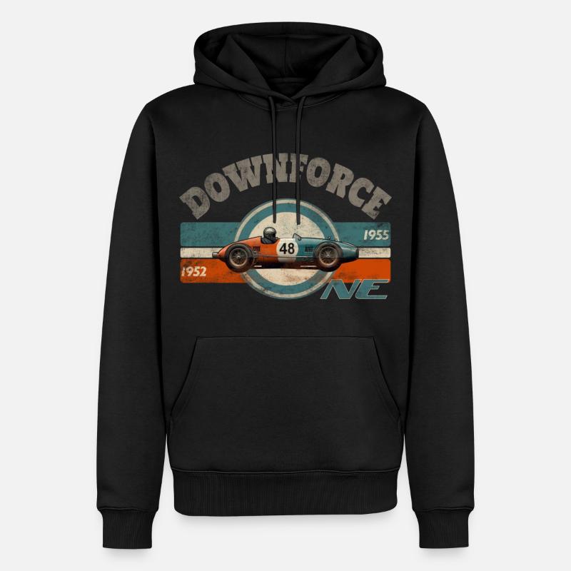 downforce one - Männer Premium Bio Hoodie - Schwarz