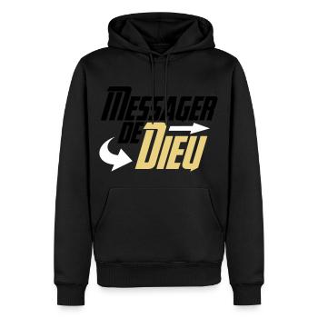 Gesandter Gottes - Männer Premium Bio Hoodie - Schwarz - Vorne - Nico (187cm)