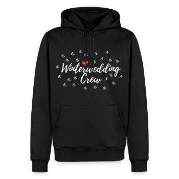 Winter Hochzeit Crew Team Junggesellenabschied JGA - Männer Premium Bio Hoodie - Schwarz - Vorne - Nico (187cm)