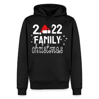 2022 Family Christmas - Men’s Premium Organic Hoodie - black - Front - Nico (187cm)