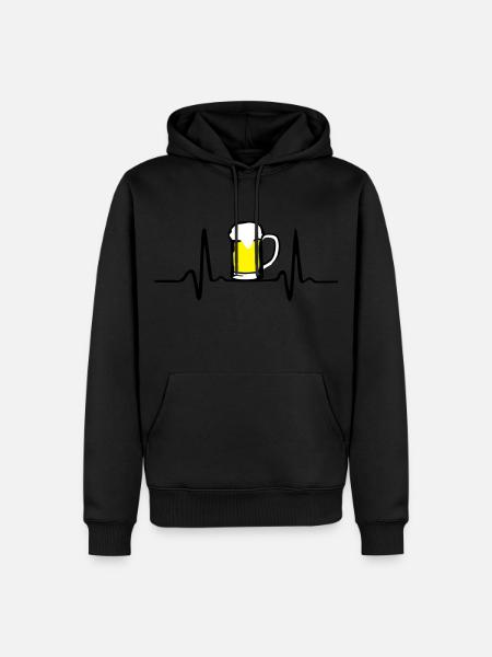 Bier und Herschlag - Männer Premium Bio Hoodie - Schwarz