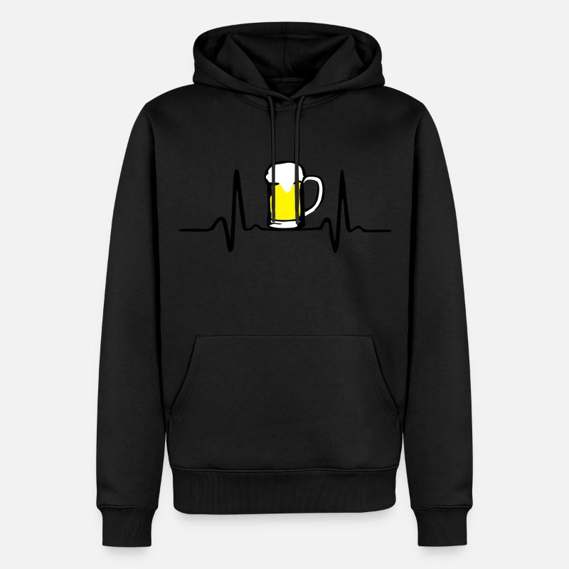 Bier und Herschlag - Männer Premium Bio Hoodie - Schwarz