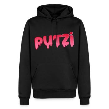 Saint-Valentin Saint-Valentin amour Putzi amusant drôle - Sweat à capuche Premium bio Homme - noir - Devant - Nico (187cm)