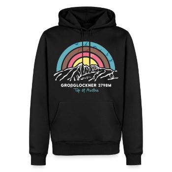 Großglockner Hohe Tauern top of Austria - Männer Premium Bio Hoodie - Schwarz - Vorne - Nico (187cm)