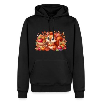 squirell autumn3 - Men’s Premium Organic Hoodie - black - Front - Nico (187cm)