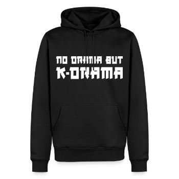 Pas de drame mais K-Drama - Sweat à capuche Premium bio Homme - noir - Devant - Nico (187cm)