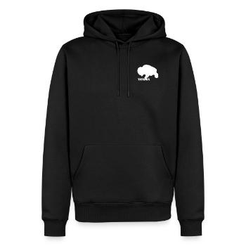 Tatanka, le buffle américain - Sweat à capuche Premium bio Homme - noir - Devant - Nico (187cm)