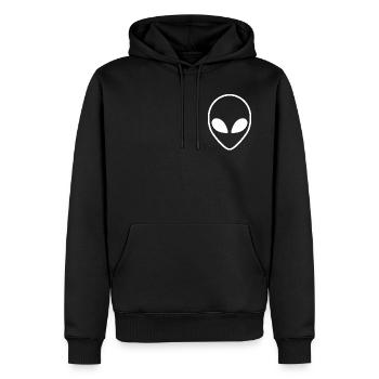 Alien mignon - Sweat à capuche Premium bio Homme - noir - Devant - Nico (187cm)