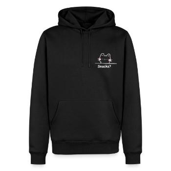 Cute cat | Can I has snacks? - Männer Premium Bio Hoodie - Schwarz - Vorne - Nico (187cm)
