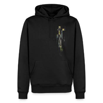 Architektur Vintage Style Streifen - Männer Premium Bio Hoodie - Schwarz - Vorne - Nico (187cm)