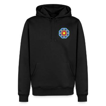 Dancheong 단청 - single (Ver.4) - Männer Premium Bio Hoodie - Schwarz - Vorne - Nico (187cm)