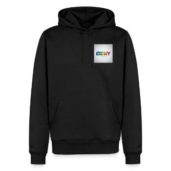 DZIRY Rainbow Gradient - Men’s Premium Organic Hoodie - black - Front - Nico (187cm)