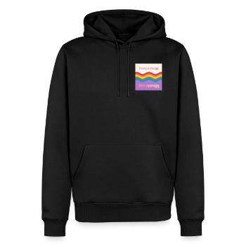Rainbow Energy - Sweat à capuche Premium bio Homme - noir - Devant - Nico (187cm)