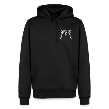 Manta Neon Schwarz Gelb - Männer Premium Bio Hoodie - Schwarz - Vorne - Nico (187cm)