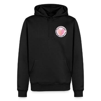 Pastel Heart Love - Men’s Premium Organic Hoodie - black - Front - Nico (187cm)