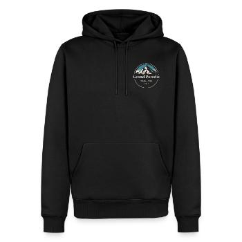 Wandern am Gran Paradiso Mountain - Männer Premium Bio Hoodie - Schwarz - Vorne - Nico (187cm)