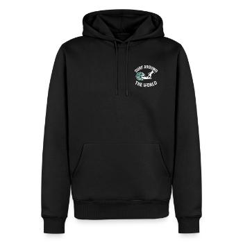 SURF around the World - Männer Premium Bio Hoodie - Schwarz - Vorne - Nico (187cm)