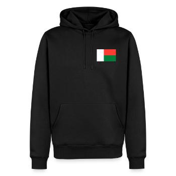 Drapeau de Madagascar - Sweat à capuche Premium bio Homme - noir - Devant - Nico (187cm)