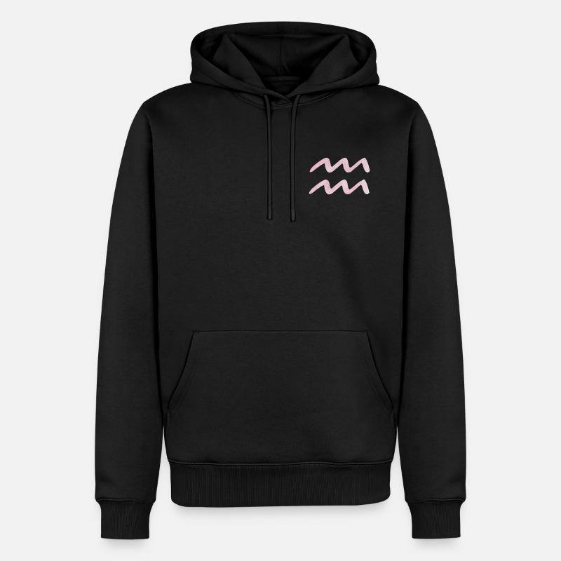 Wassermann Sternzeichen - Männer Premium Bio Hoodie - Schwarz