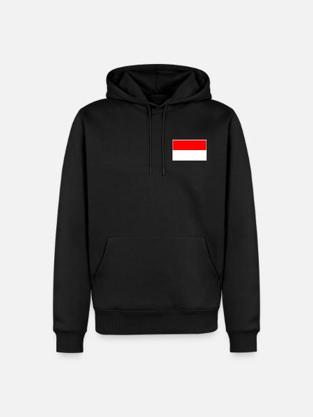 Indonesia Flag - Männer Premium Bio Hoodie - Schwarz