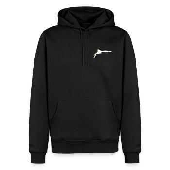 Fischland Darss Zingst (D.I.Y.) - Männer Premium Bio Hoodie - Schwarz - Vorne - Nico (187cm)