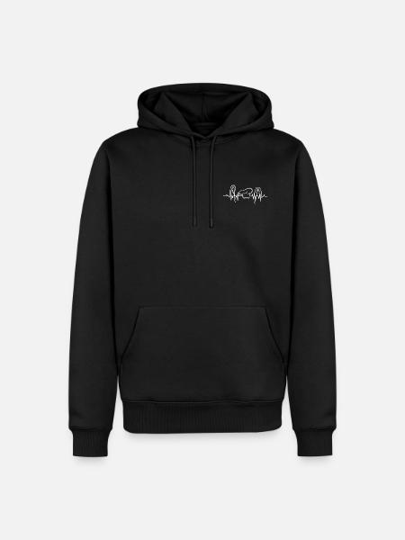 Cook Cook Heartbeat Cooking - Men’s Premium Organic Hoodie - black