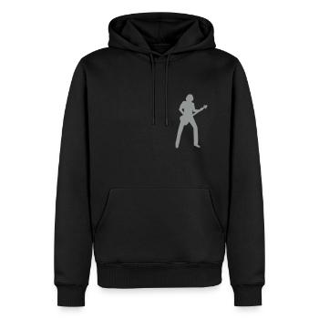 bassist - Männer Premium Bio Hoodie - Schwarz - Vorne - Nico (187cm)