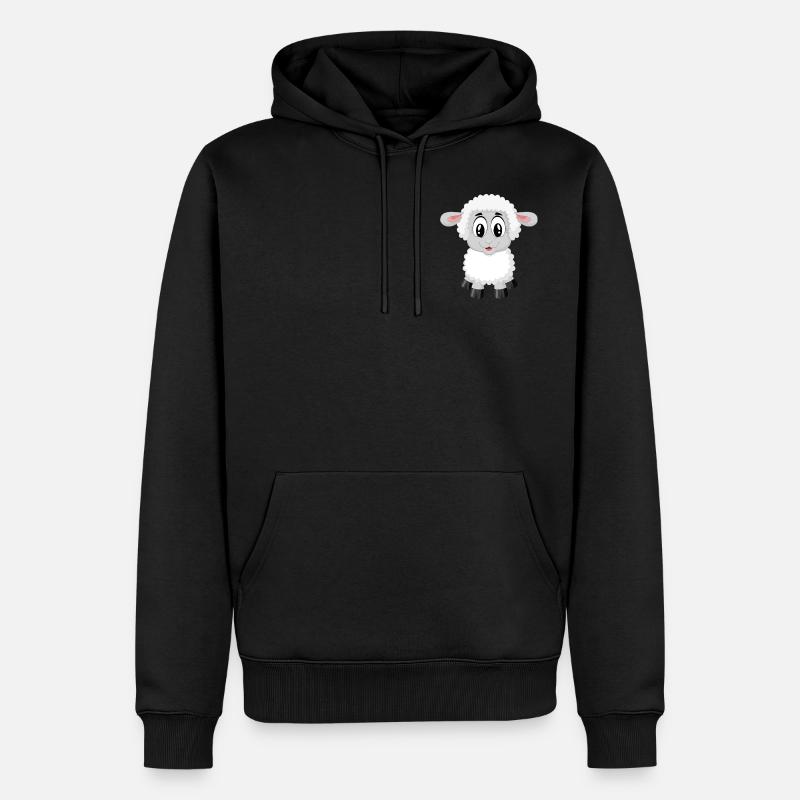 Cute little lamb - Sweat à capuche Premium bio Homme - noir