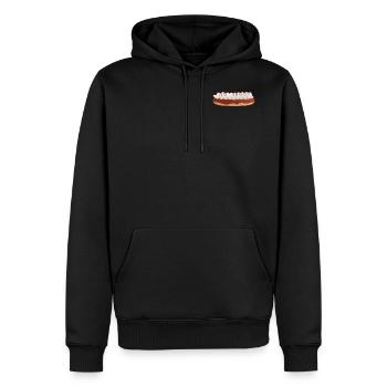Französischer Gebäckblitz mit Schokoladenbaiser - Männer Premium Bio Hoodie - Schwarz - Vorne - Nico (187cm)