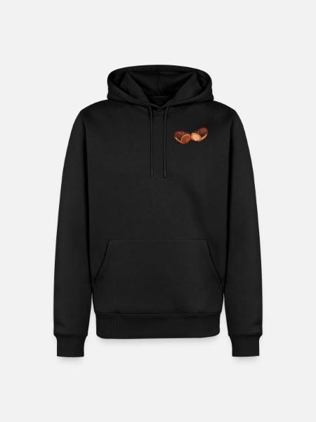 Fransk fløde chokolade eclair wienerbrød - Herre Premium økologisk hoodie - sort