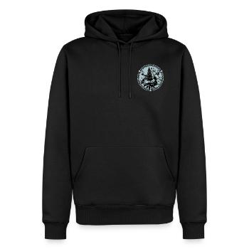 FABRIQUÉ EN SCANDINAVIE - Sweat à capuche Premium bio Homme - noir - Devant - Nico (187cm)
