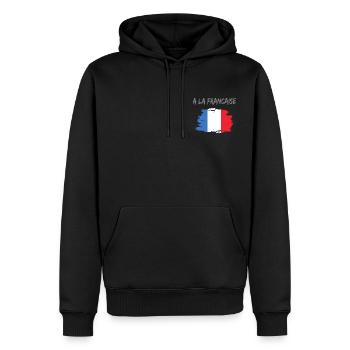 A LA FRANCAISE - Sweat à capuche Premium bio Homme - noir - Devant - Nico (187cm)