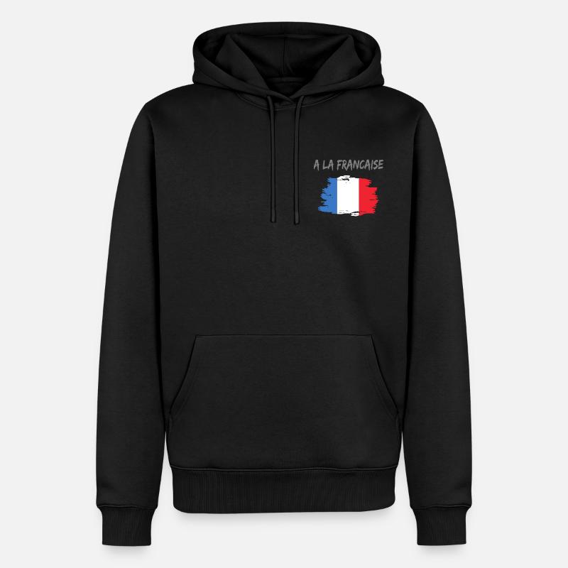 A LA FRANCAISE - Sweat à capuche Premium bio Homme - noir
