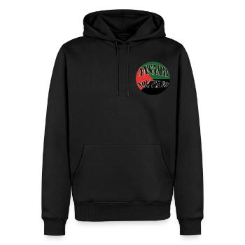 Martinique Drapeau - Couleur Créole - Sweat à capuche Premium bio Homme - noir - Devant - Nico (187cm)