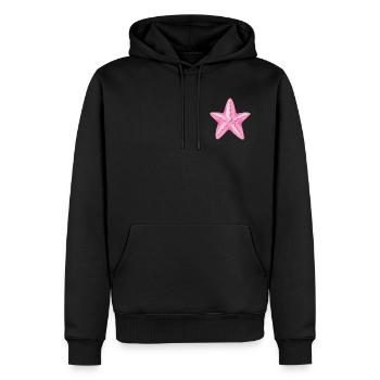 Drole Animaux océan Minimaliste Simple étoile de m - Sweat à capuche Premium bio Homme - noir - Devant - Nico (187cm)