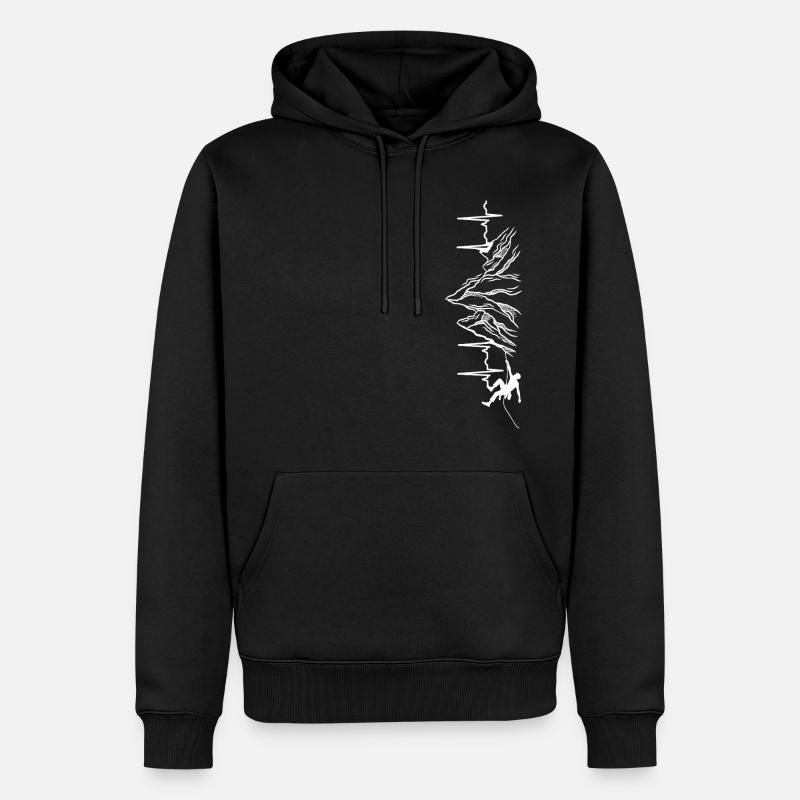 Escalade de bloc - Sweat à capuche Premium bio Homme - noir
