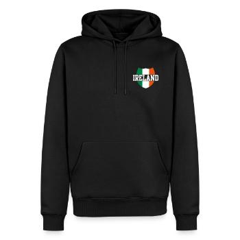 ireland_wappen - Men’s Premium Organic Hoodie - black - Front - Nico (187cm)