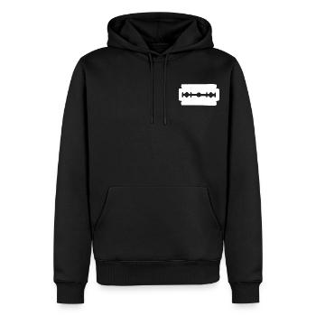 Razor blades cutter - Men’s Premium Organic Hoodie - black - Front - Nico (187cm)