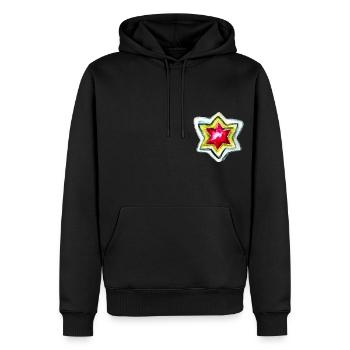 Étoile de David - Sweat à capuche Premium bio Homme - noir - Devant - Nico (187cm)