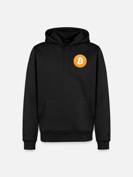 bitcoin logo - Men’s Premium Organic Hoodie - black