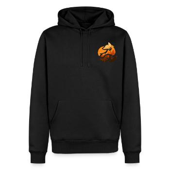 Fox animal design gifts - Men’s Premium Organic Hoodie - black - Front - Nico (187cm)
