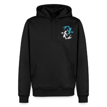 Karpfenangler und Koikarpfen Yin Yang Geschenk - Männer Premium Bio Hoodie - Schwarz - Vorne - Nico (187cm)