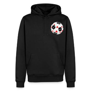 Poland Football Footballer Polska Football Footballer - Men’s Premium Organic Hoodie - black - Front - Nico (187cm)