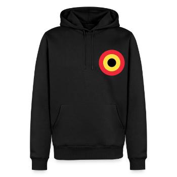 COCARDE BELGE / 1807 - Men’s Premium Organic Hoodie - black - Front - Nico (187cm)