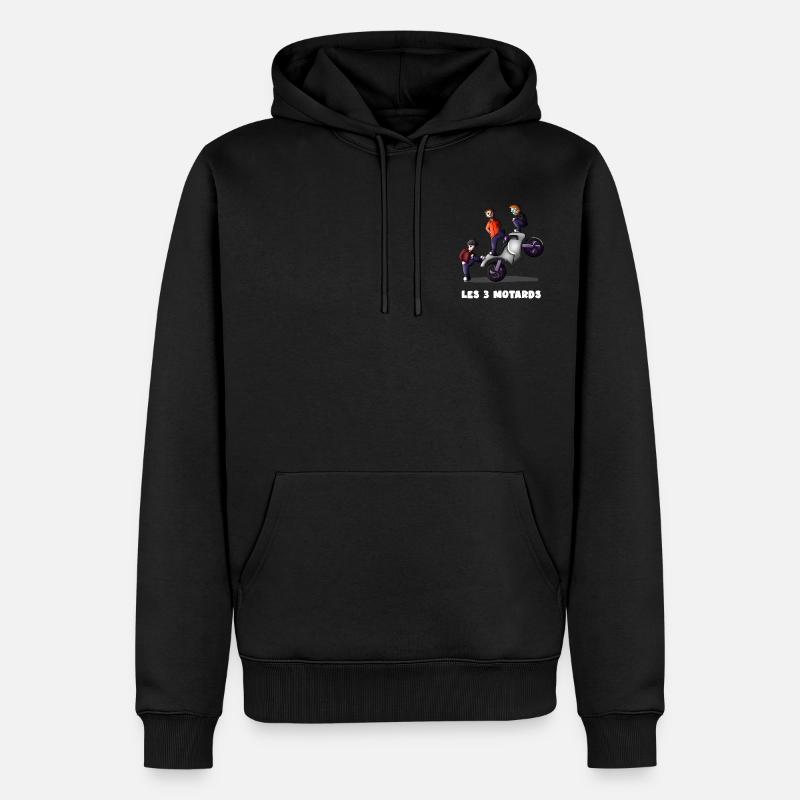l3m white edition - Sweat à capuche Premium bio Homme - noir