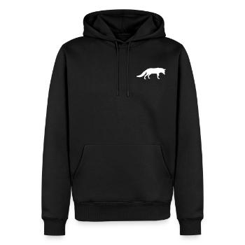 fuchs - fox - jagd - jäger - Männer Premium Bio Hoodie - Schwarz - Vorne - Nico (187cm)