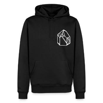 Edelstein Kristall kleines Motiv Geschenk Idee - Männer Premium Bio Hoodie - Schwarz - Vorne - Nico (187cm)