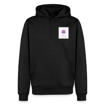 Fleur de Lotus et Spirale de Fibonacci - Sweat à capuche Premium bio Homme - noir - Devant - Nico (187cm)